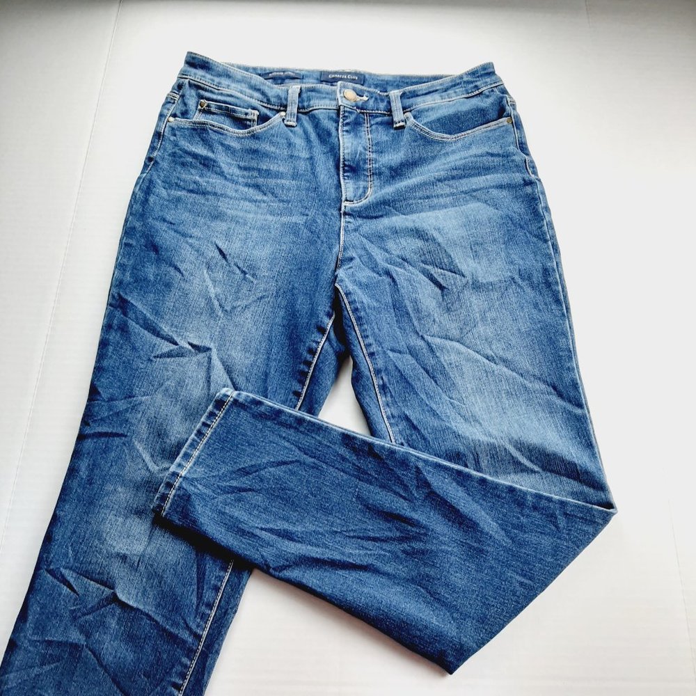 Charter Club Womens Windham Skinny Jeans Size 8 Dark Wash Denim High Rise